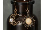 Lovely Moon &amp; Sun Earrings - excellent gift - also nice as matching pendants :)
