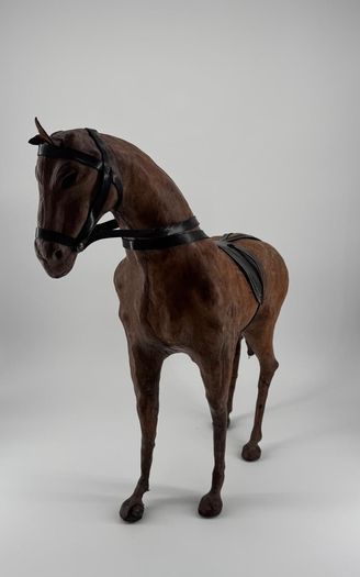 leather horse sculpture