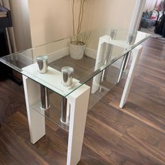 Glass console table