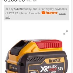DeWalt 9Ah 18V/ 54V XR Flexvolt Battery