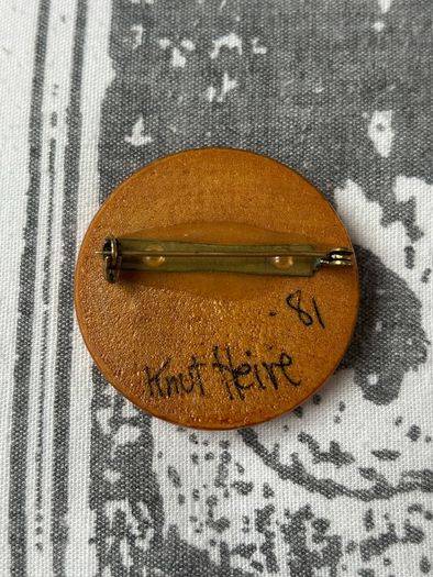 Vintage Handmade Peace Symbol Brooch
