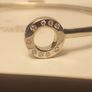 Sterling Silver Torque Style Bangle set with Moissanites Image 3