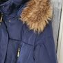 Navy Padded winter coat with Belt size M /12 Image 2