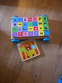 wooden cubes and wooden lego
