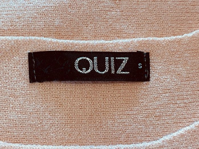QUIZ knit lace shoulder diamante jumper