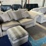 Grey 3+2 sofa set with footrest Image 4