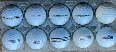 10 used Titleist AVX grade B golf balls