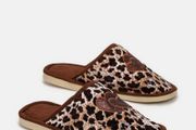 Cute Leopard Print Slip On Shoes size 6