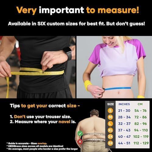 PLUS Back Support Belt Back Brace with Ergonomic Lumbar Pad - Lower Back Pain Relief for Men and Women - Medical Grade Orthopaedic Waist Compression