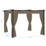 Gazebo with Curtains 3x3 m Taupe Steel Image 6