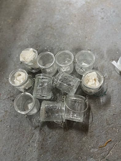 glass bottles