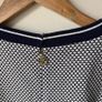 Tommy Hilfiger Textured Geometric Sheath Dress Navy White Short Sleeve Image 5