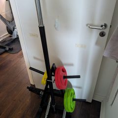 Pump and dumbell 20 kg set with stand