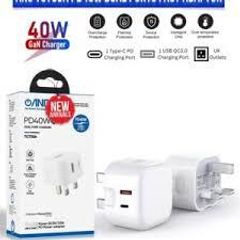 Fast Charger Plug With 40W For iPhone 17/16/15 /14/13/12 /Se,Ipad, Air Pods Pro,Galaxy S24 Z Fold 6/ Flip 6 Pixel 9A