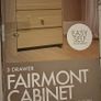 3 drawer oak cabinet Image 2