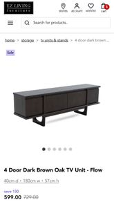 EZ Living Furniture FLOW TV stand dark brown/espresso colour