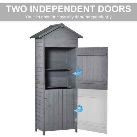 Wooden Shed Utility Timber Garden Storage Roof Tool Cabinet Lockable (FREE SHIPPING)