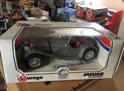Jaguar Ss100 Burago First Edition Rare