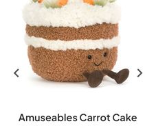 New JELLYCAT Amuseables Carrot Cake