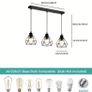 Modern Minimalist Iron Cage 3 Light Pendant Free Delivery) Image 3
