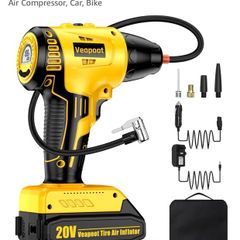 Battery Powered 20 volt Tire Inflator by Veapoot.