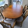 8 dining room chairs and extendable table. Image 6