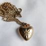 Vintage Gold Plated Korea Necklace and Pendant  Heart Image 7