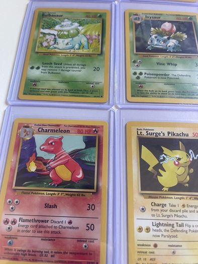 Lot of 9 Vintage Pokemon Cards - Great Condition