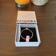 Pandora Heart Clasp Snake Chain Bracelet (size 15)