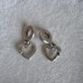 Pandora linked sister hearts split dangle charm. Very good condition hallmarked Image 2