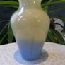 Vasart Glass Vase c.1955 - 60, Cream to Blue Fade, 6.5", Polished Pontil Image 2
