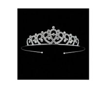 Beautiful Silver Tiara with Sparkly Gems