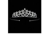 Beautiful Silver Tiara with Sparkly Gems + matching gloves available