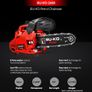 BU-KO 26 cc Lightweight 3.5kg - Top Handled Petrol Chainsaw | 3 Chains and 10" Bar Included | Cover Bag and Full Safety Gear Image 2