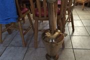 Vintage XXX Large Pitcher,Vase,30 INCHES Tall Etched Hammered Brass Floor Stand Pitcher,Solid Brass Home Decor