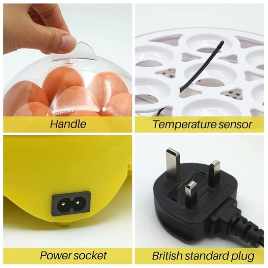 Mini 7 Egg Incubator Automatic Hatching Poultry Incubator Hatcher Tool, Automatic Temperature Control and Led Screen:AVAILABLE FOR COLLECTION