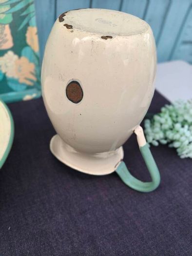 Vintage Enamel Pitcher and Bowl
