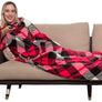 Winthome Wearable Blanket with Sleeves. Soft and Warm for Sofa Lovers. Two Sizes, with Elastic Cuffs, Hook and Loop Fastener MULTIPLE COLOURS/SIZES AVAILABLE (FREE POSTAGE) Image 5