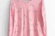 New Pink Heart Long Sleeve Top