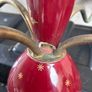 Vintage ceramic and brass 4 arm chandelier Image 9