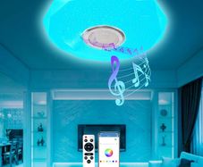 SALE Ceiling Lights for Bedroom, 36W Dimmable RGB Music Ceiling Light with Bluetooth Speaker, Remote/APP Control, for Bathroom, Lounge, Living Room, Kid's Room