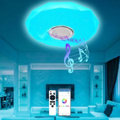 SALE Ceiling Lights for Bedroom, 36W Dimmable RGB Music Ceiling Light with Bluetooth Speaker, Remote/APP Control, for Bathroom, Lounge, Living Room, Kid's Room