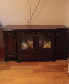Mahogany Display Cabinet Unit