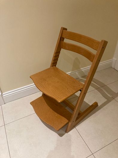 Child's height adjustable wooden chair