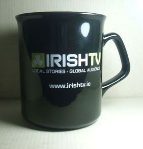 IRISHTV (online Irish broadcasting station) - promotional mug (c.2014). Scarce! PRICE REDUCED