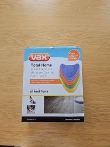 VAX Total Hone 8 x Hook and Loop Microfibre Cleaning pads (Type 1)