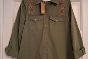 Cecil Overshirt Khaki Embroidered BNWT Price Includes Postage Cost