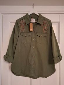 Cecil Overshirt Khaki Embroidered BNWT Price Includes Postage Cost
