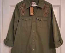 Cecil Overshirt Khaki Embroidered BNWT Price Includes Postage Cost