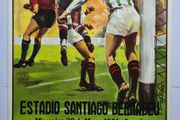 Football Real Madrid Vs Tottenham 1985  Original Uefa Cup Poster  Donat Sauri